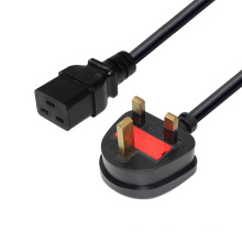 BS1363 Standard British power cord UK fused plug to IEC 320 C19 mains lead cable England ASTA approval